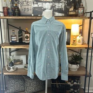 Ralph Lauren Classic Fit Button Down Point Collar Plaid Stretch shirt